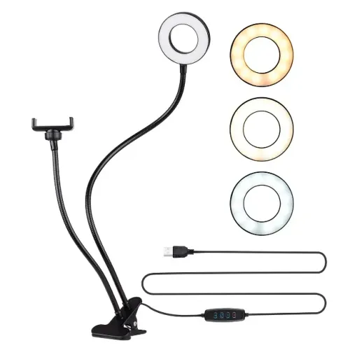 Ring Light Iluminador Led Anel Mesa Regulavel Celular