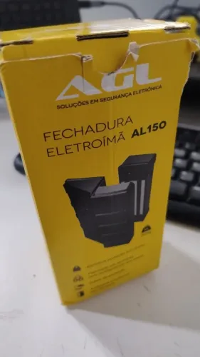 Fechadura Eletromagnética Agl Al150 Eletroimã Porta 150kg