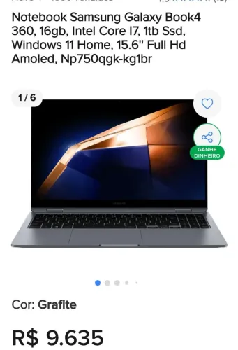 Vende-se esse notebook novo.