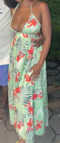 Vestido Verde florido