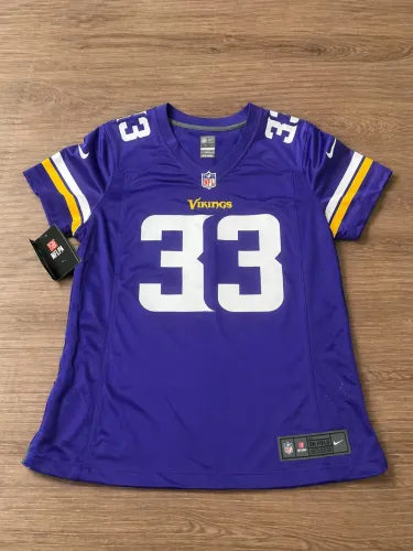 Camisa feminina Nike roxa de jogador de jogo do Minnesota Vikings