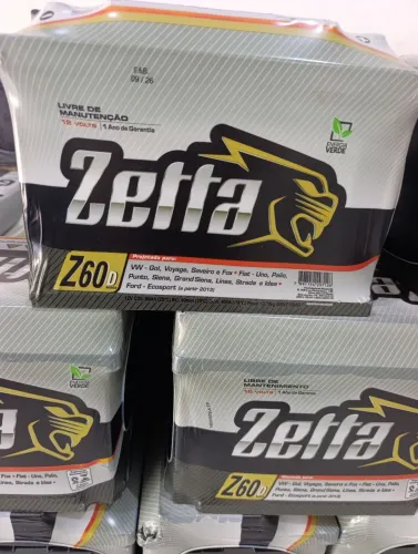 Bateria Zetta 60D - 18 Meses de Garantia | Fabricada pela Moura