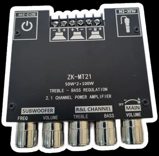 Amplificador de Som com Bluetooth MK MT21 50W x 2