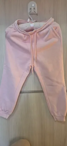 Calça Flanelada Poim Rosa - TAM 04
