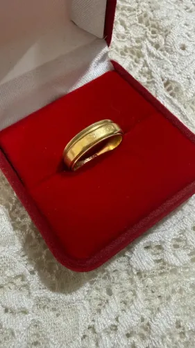 Modelo de aliança 2 em 1/ Ouro 18k/ Garantia/ Loja física