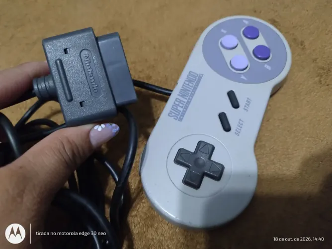 Controle super Nintendo original funcionando perfeitamente