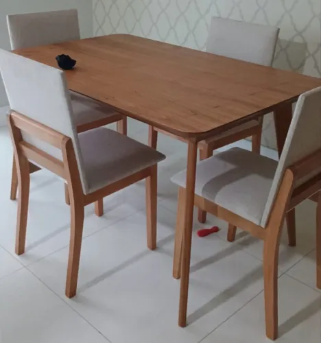Mesa Laminada 1,40 + 4 Cadeiras NOVO ENTREGA HOJE