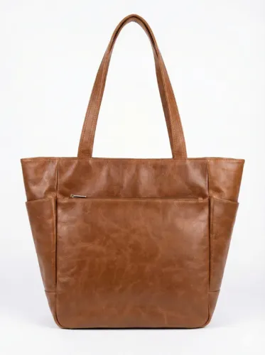 Código 001 - Bolsa em Couro Legítimo - Fabricação própria.