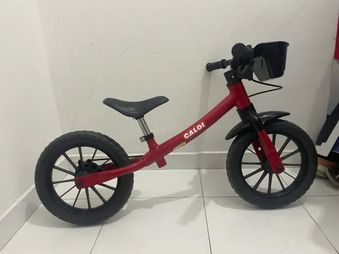 Bicicleta de Equilíbrio Infantil Nathor Balance Bike Aro 12 Vermelha
