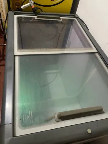 Freezer tampa de vidro