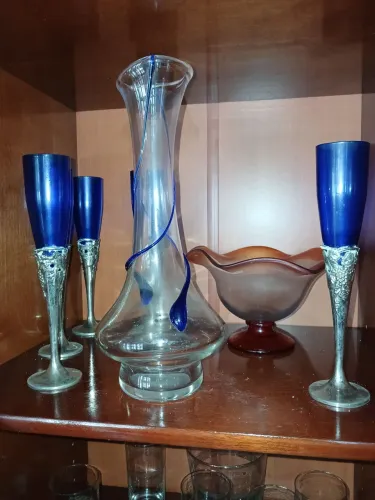 Taça com detalhe de alumínio(falar com marilda *)