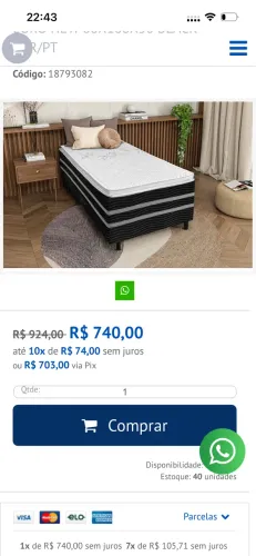 Cama box solteiro