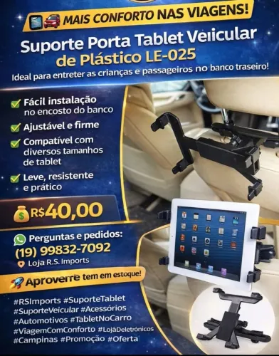 Suporte veicular para tablet