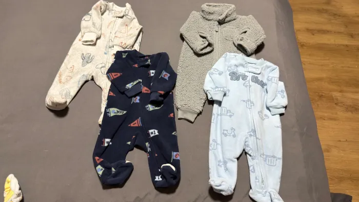 Kit 4 macacão de manga cumprida carter?s menino RN