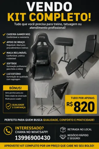 Kit completo de tatuagem 