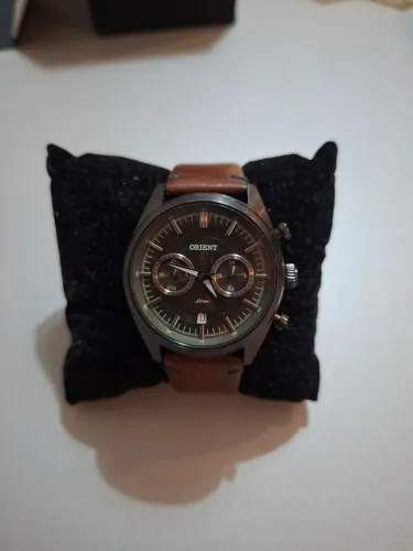 Relógio Orient Masculino Cronógrafo Couro