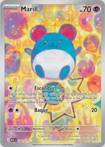 Marill (232/217) Carta Pokémon Coleção Heróis Excelsos