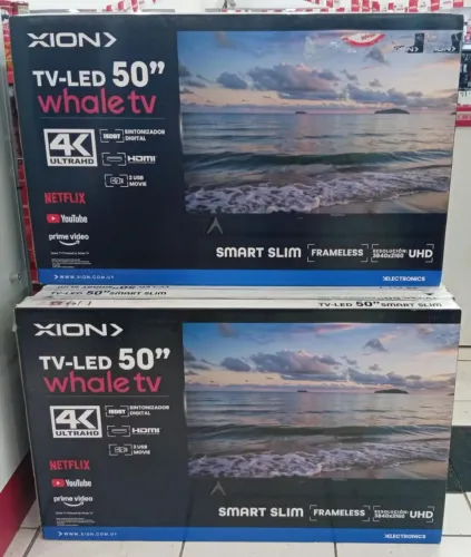 Smart TV 50' 4K Xion nova, lacrada na caixa