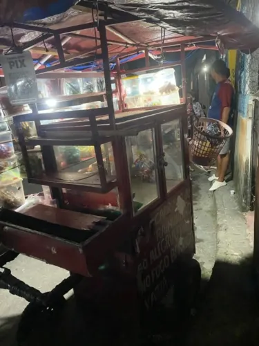 Carrinho de vender bombom