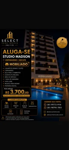 ESPINHEIRO, 2 QUARTOS, TOTALMENTE MOBILIADO | STUDIO MADISON RESIDENCE | R$ 3.700