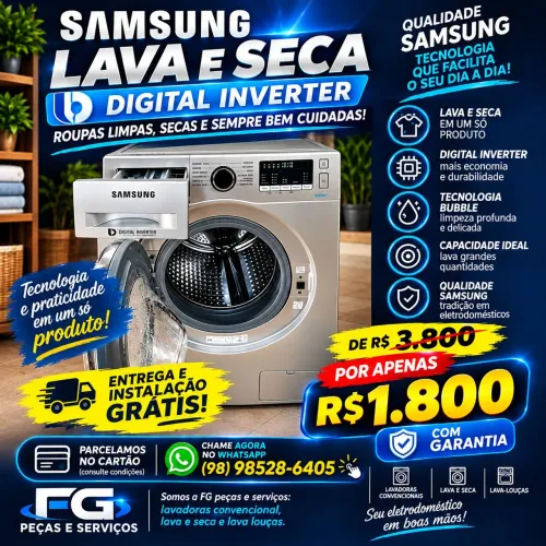 Lava e seca Samsung