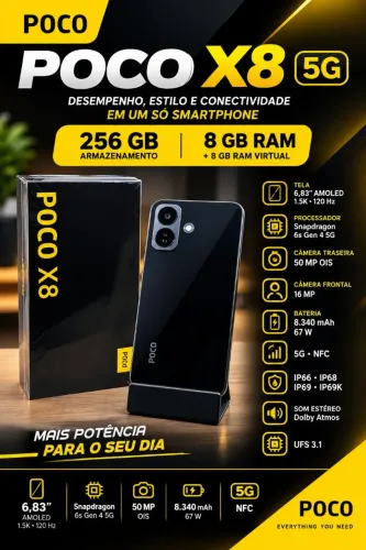 Poco X8 5G 256 GB ( Lançamento )