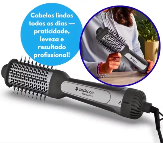 Escova Secadora Cadence Linda&leve 4 Em 1 - Bivolt