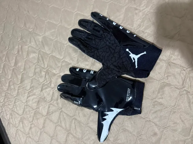 Luva de futebol americano profissional, original da Air Jordan/Nike, tamanho L