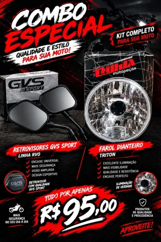 Bloco farol e retrovisor