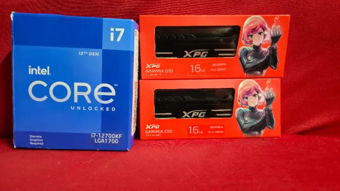 Kit Intel i7 12700kf + Memória DDR4 XPG 32gb (2x16GB) 3600mhz