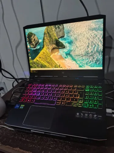 Notebook gamer Acer Hélio i7-11800H RTX 3070 8gb 32gb ram SSD 512GB