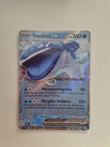 Carta Pokémon Dondozo ex 066/182 - Coleção Rivais Predestinados (Original Copag)
