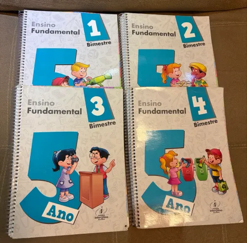 Kit de livros didáticos da Educação Adventista (CPB) para o 5º Ano do Ensino Fundamental.