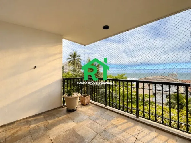 Apartamento frente mar com 3 quartos (3 suítes) e 1 vaga à venda em Pitangueiras, Guarujá