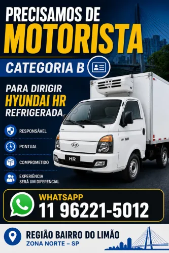 Precisamos de motorista categoria B