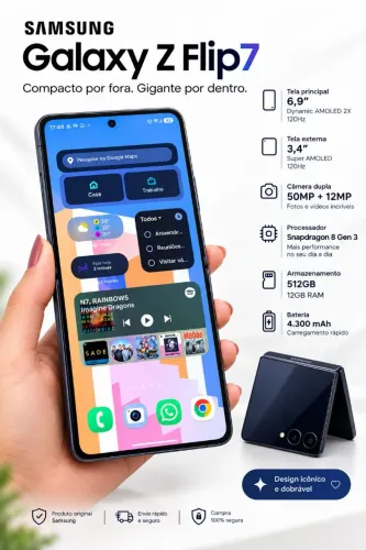 Galaxy Z Flip 7 512gb em perfeito estado