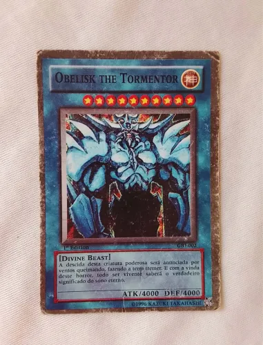 Carta de Yu Gi Oh original rara / Primeiros lotes Obelisco GBI - 002