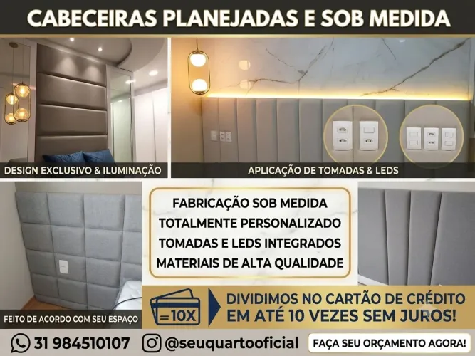 Cabeceiras e painéis planejados 