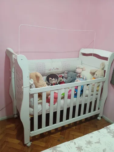 Berço cama infantil bebê branco 