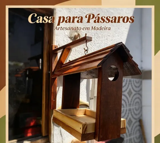 Casa comedouro de passarinho