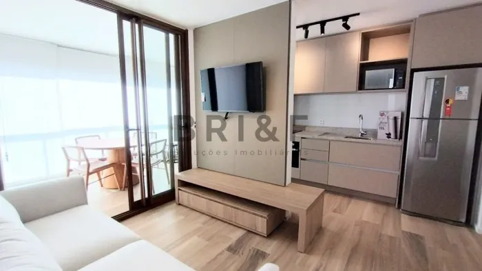 Apartamento à venda com 1 dormitório 1 suíte 1 vaga, varanda, mobiliado na Vila Nova Conce