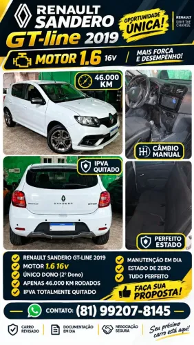 Renault Sandero GT Line Flex 1.6 16V 5P 2019