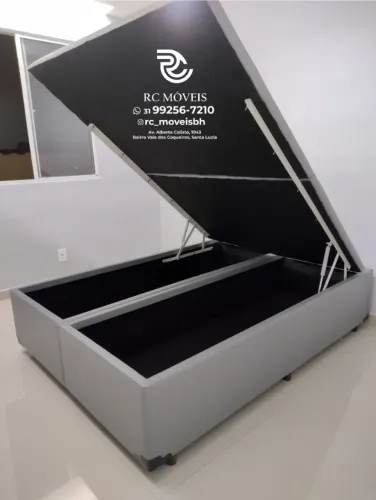 Cama Box Super King com Baú 1,93x2,03 Bipartido Blindado Grande Promoção