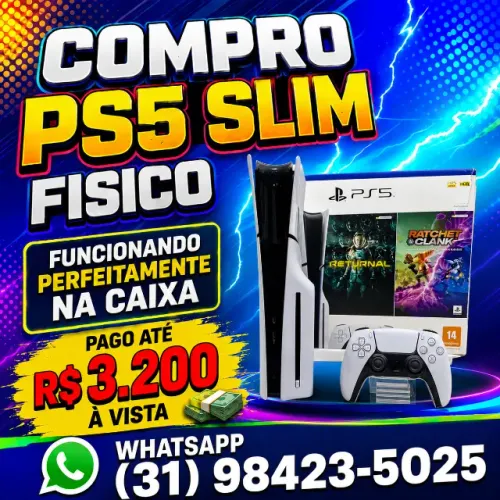 PS5 SLIM COM LEITOR