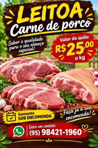 Venda carne de leitoa