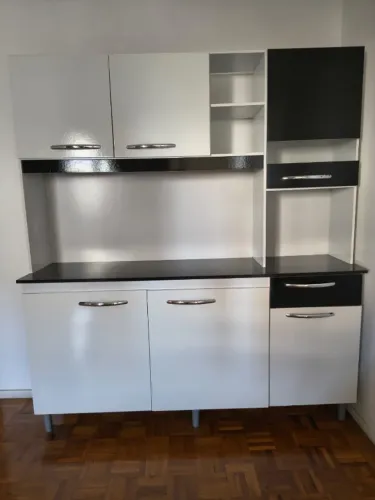 Armário Cozinha Com 6 Portas e 1 Gaveta - Branco
