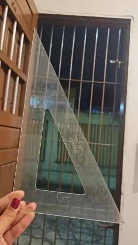 Trident 2632 esquadro acrílico s/ escala 60° graus