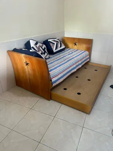 Bicama de solteiro 100% madeira