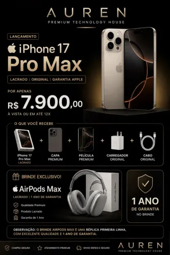 17 pro max 256gb lacrado