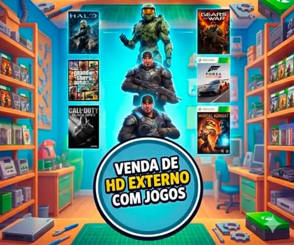 HD 500gb Xbox 360 com jogos que escolher